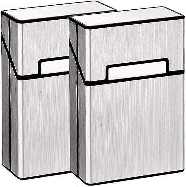 2pcs Cigarette Case King Size Aluminum For Whole Package Cigarettes