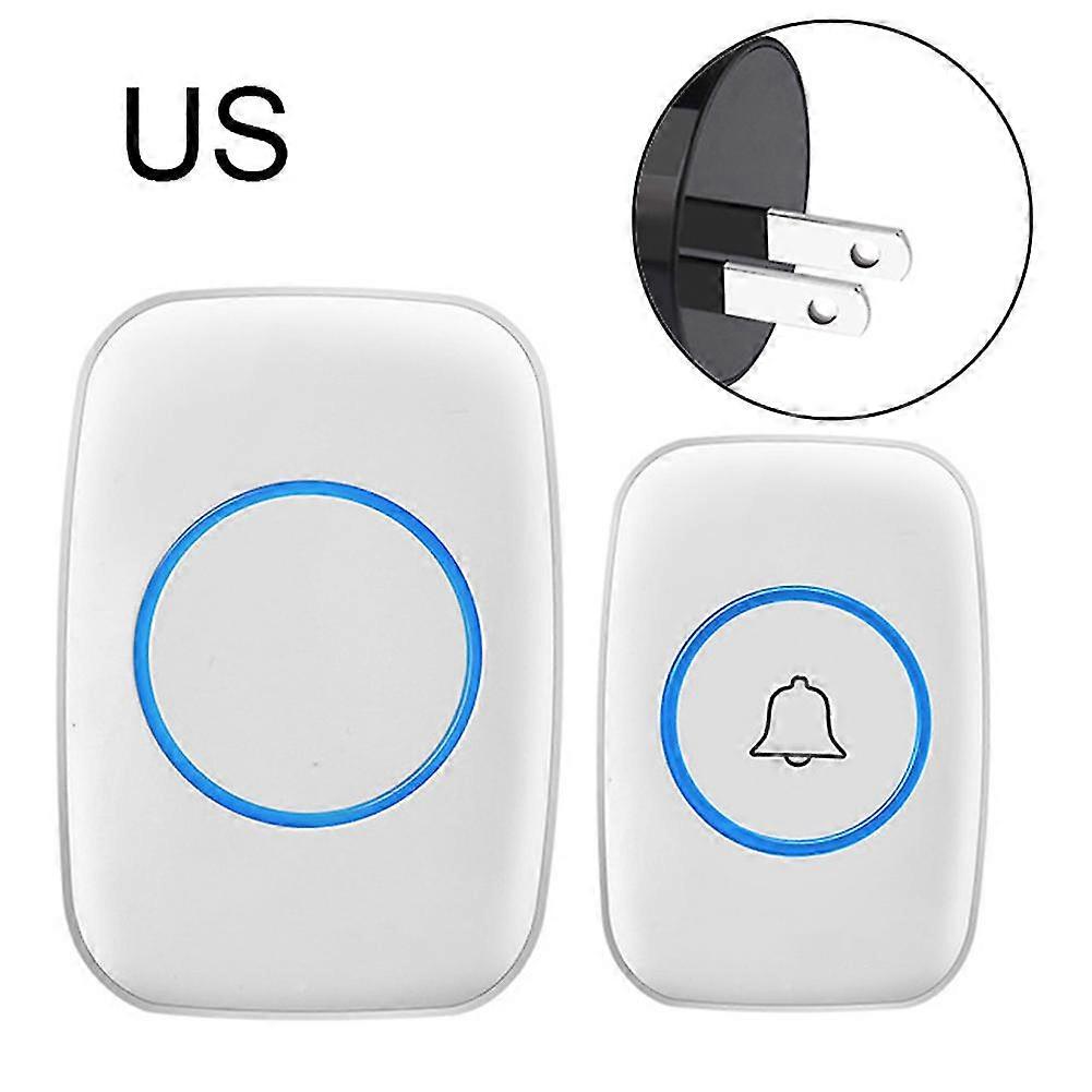 A10 Waterproof Wireless Doorbell 300m Remote Chime Plug-in Button Ring Alarm - SNNGV