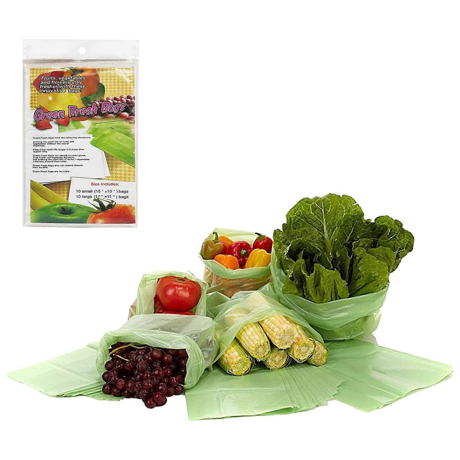 Green Vegetable Storage Bags Keep Fruits Vegetables And Cut Flowers Fresher Longer