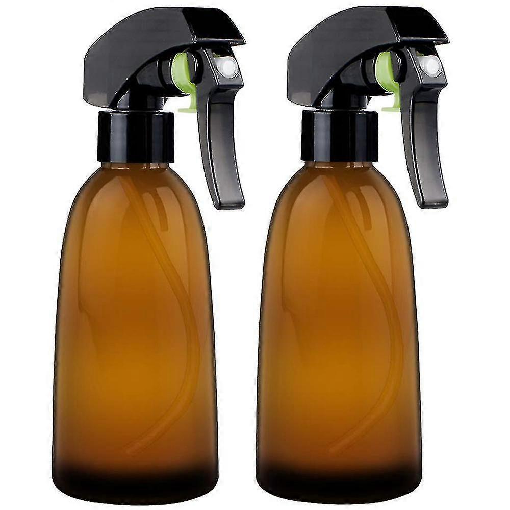 2pcs Empty Pet Amber Spray Bottles, 7oz Refillable Container