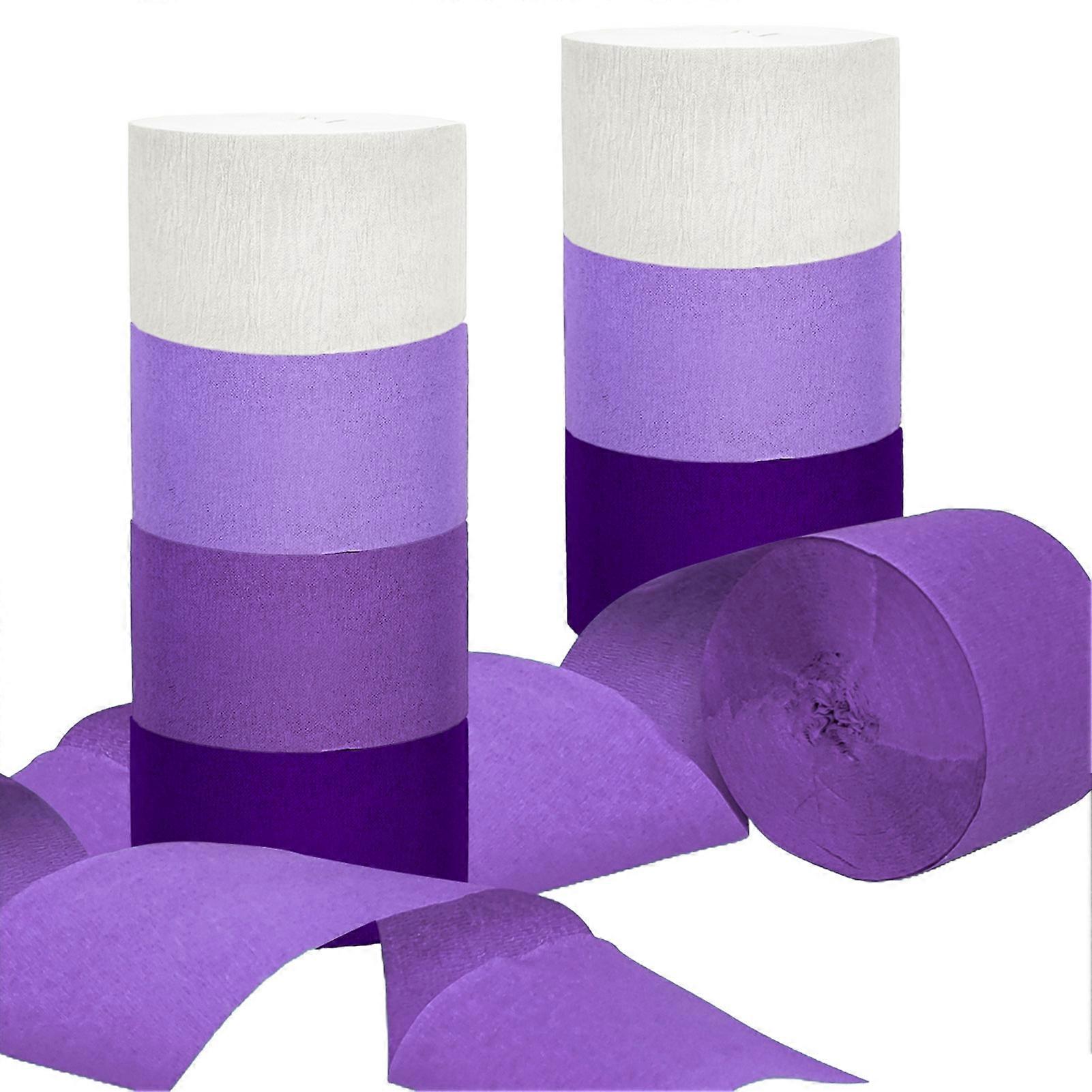 8 Rolls Crepe Paper Bright Color Festival DIY Craft Birthday Party Wedding Decoration Wrapping Paper Roll Flower Wrapping Gifts Packing Material KAESI