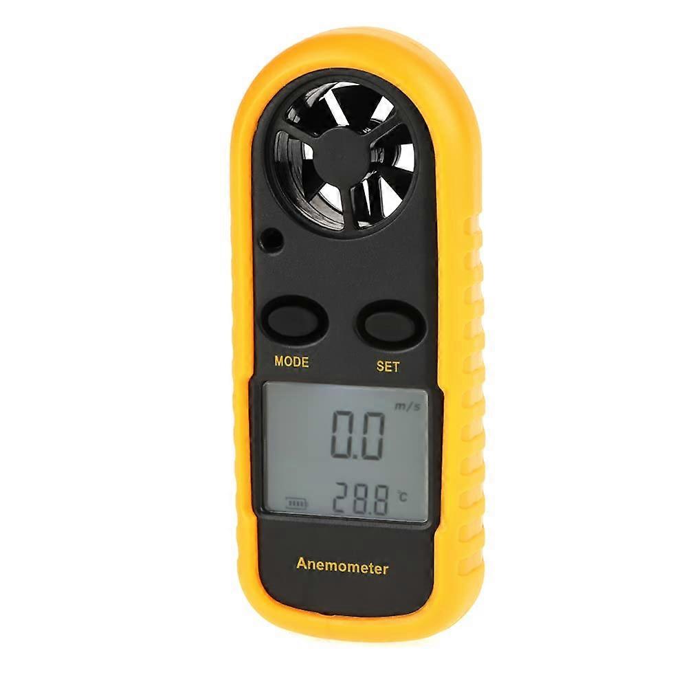 Handheld Digital Anemometer with LCD Display Wind Speed Gauge with Digital Thermometer Meter Air Velocity and Wind Speed Meter Measuring Tool for Wind
