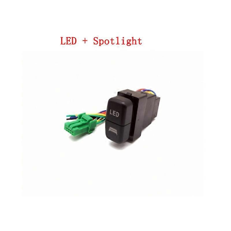 1pc Dual key switch dual switch fog lights radar power supply LED Headlight Switch Button for Mitsubishi Pajero V97