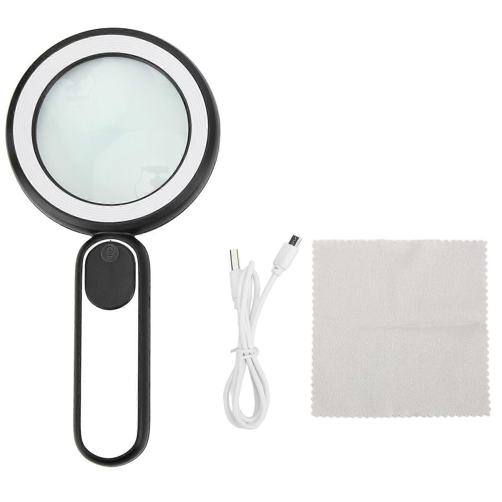 Magnifying Glass LED 10X Magnification Magnifier Lens Adjustable for Reading Observation