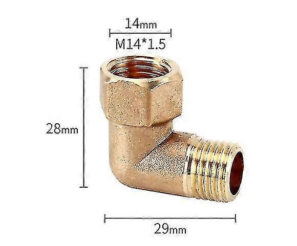 Elbow without nut m14x1.5mm inner and outer thread elbow