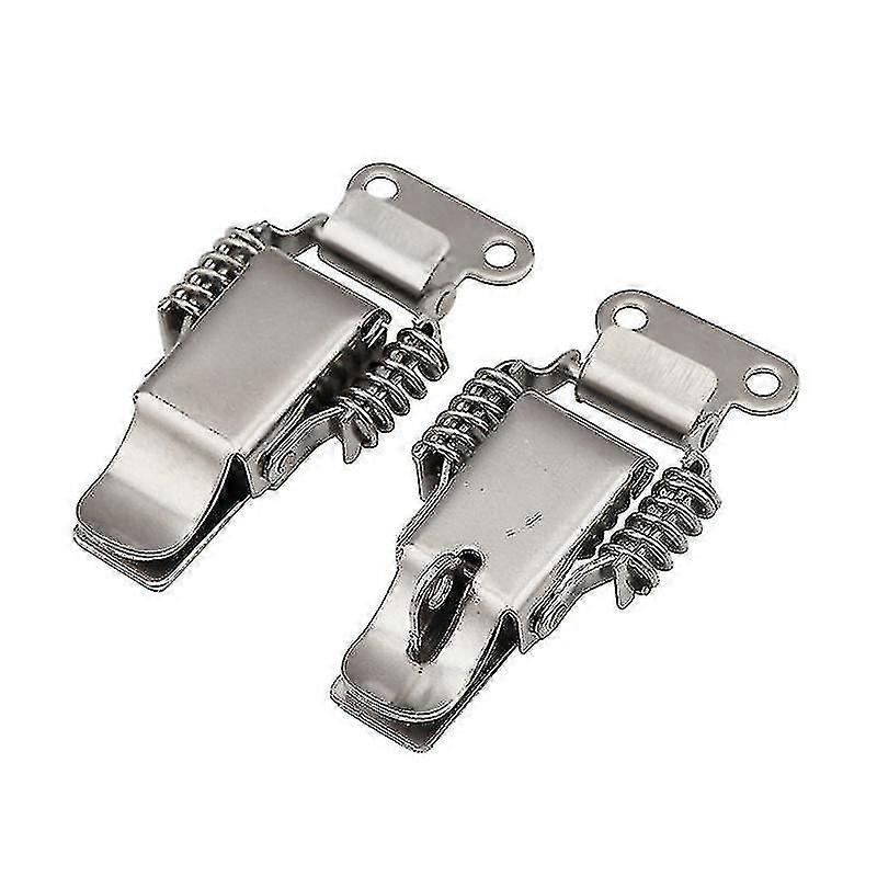 2 Pcs Stainless Steel Spring Loaded Toggle Latch Catch Clamp Clips  For Case Toolbox