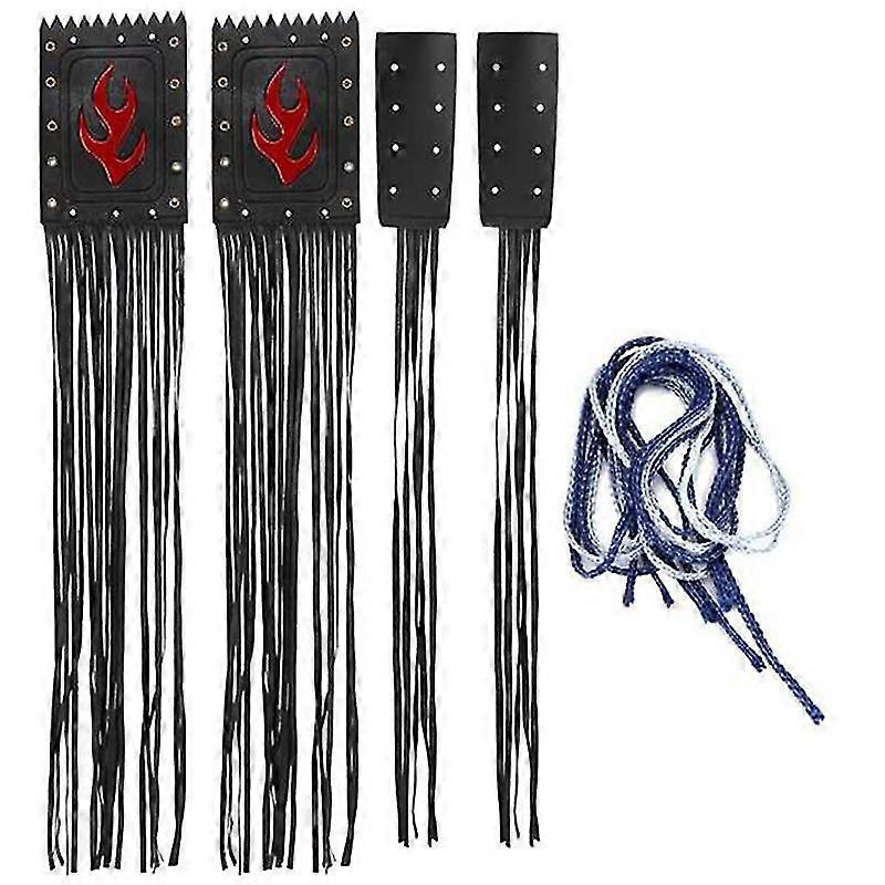 4 יח'\סט אוניברסלי PU אופנוע כידון פרינג' גריפ כיסוי מנוף כיסוי עבור ויקטורי קרוזר