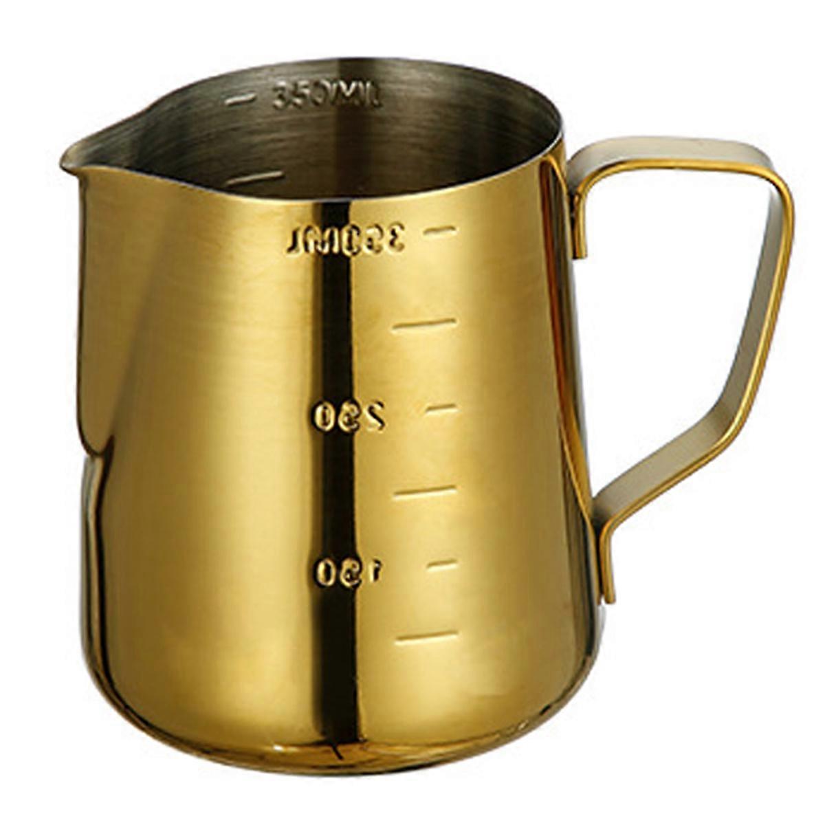 KXJ-1 x 360 ml Edelstahl Tip Pull Tank Kaffeeweißer innen und außen Messbecher mit Graduierung