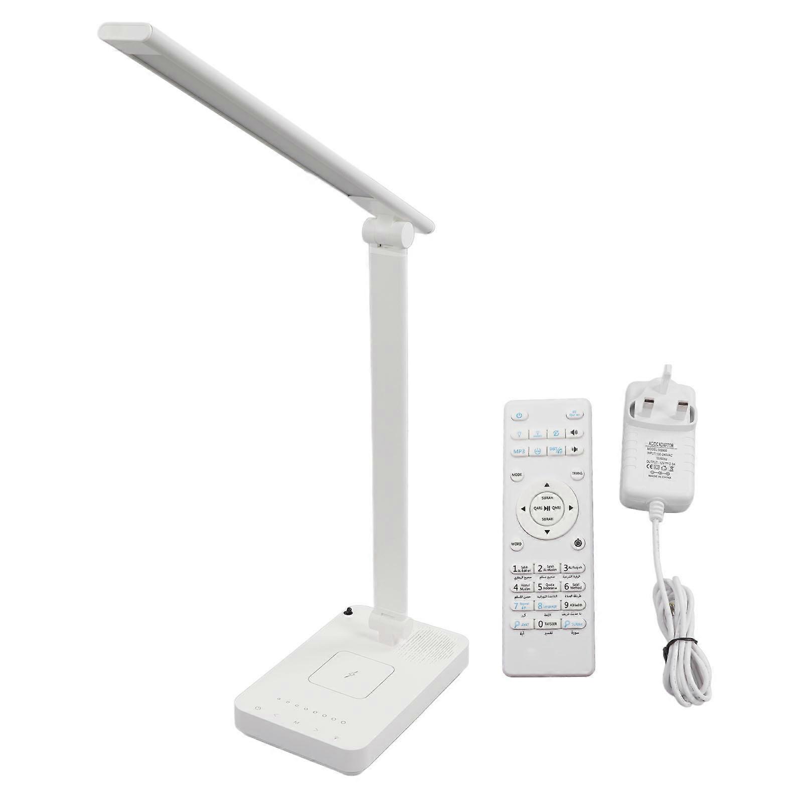 Desk Lamp LED Eye Protection 10w Wireless Charging Smart Bluetooth App Control Player Table Lamp UK Plug 100240V