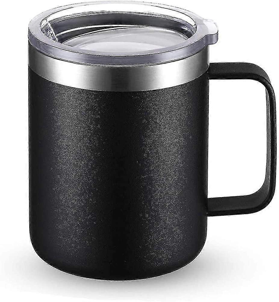 デスクマグ、ハンドル付きステンレススチールコーヒーマグ、蓋付き断熱コーヒーマグ