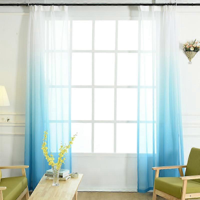 Nordic gradient gauze curtain, finished window screen fabric, technical customization, light transmission