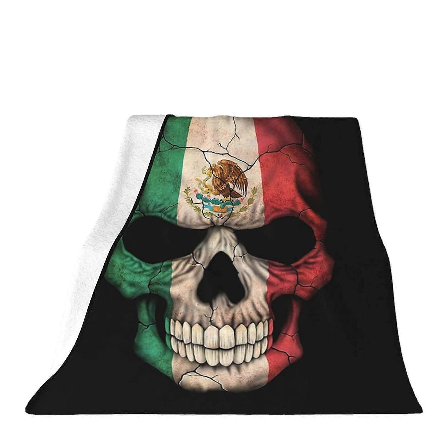 Skull blanket flange fluff blanket nap blanket Warm cover blanket