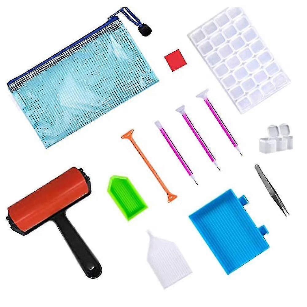 22 osaa 5d timantteja maalaustyökalut ja tarvikkeet sarjat timantti maalausrulla ja timantti kirjonta laatikko