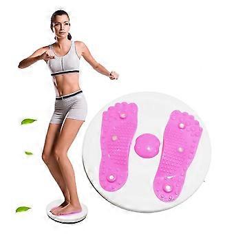 Sports equipment Hip trainer: Fitness waist twist disc for thin waist,  28cm (fitness turntable) pink