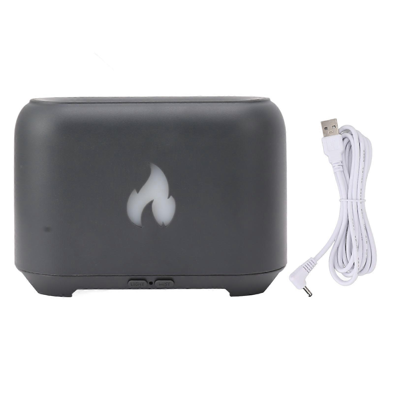 Flame Diffuser 130ML 3D Hollowing USB Flame Diffuser Humidifier with 7 LED Color Light for Home 5V