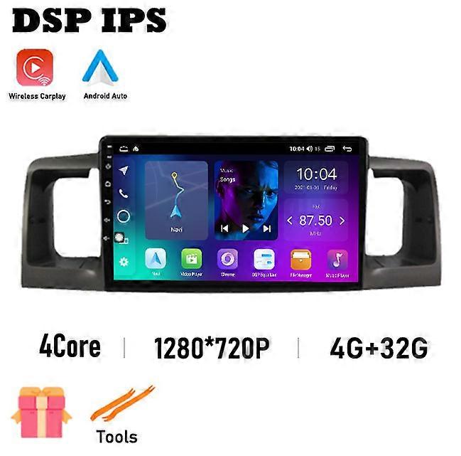 For Toyota Corolla E120 e 120 BYD F3 2007-2011 Android 13 Car GPS IPS QLED Radio Video Player Multimedia Stereo Screen Auto