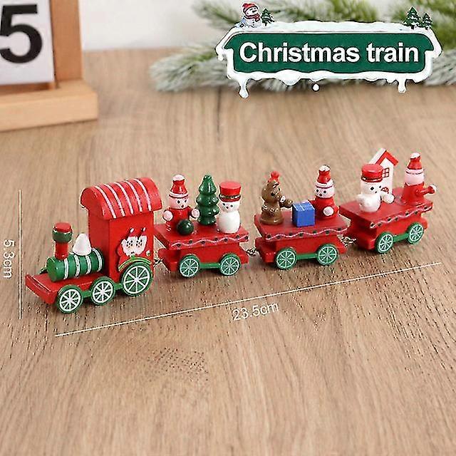 (Y)Christmas Wooden Train Merry Christmas Decorations for Home 2024 Xmas Tree Ornament Navidad Noel Kids Gift Happy New Year 2024