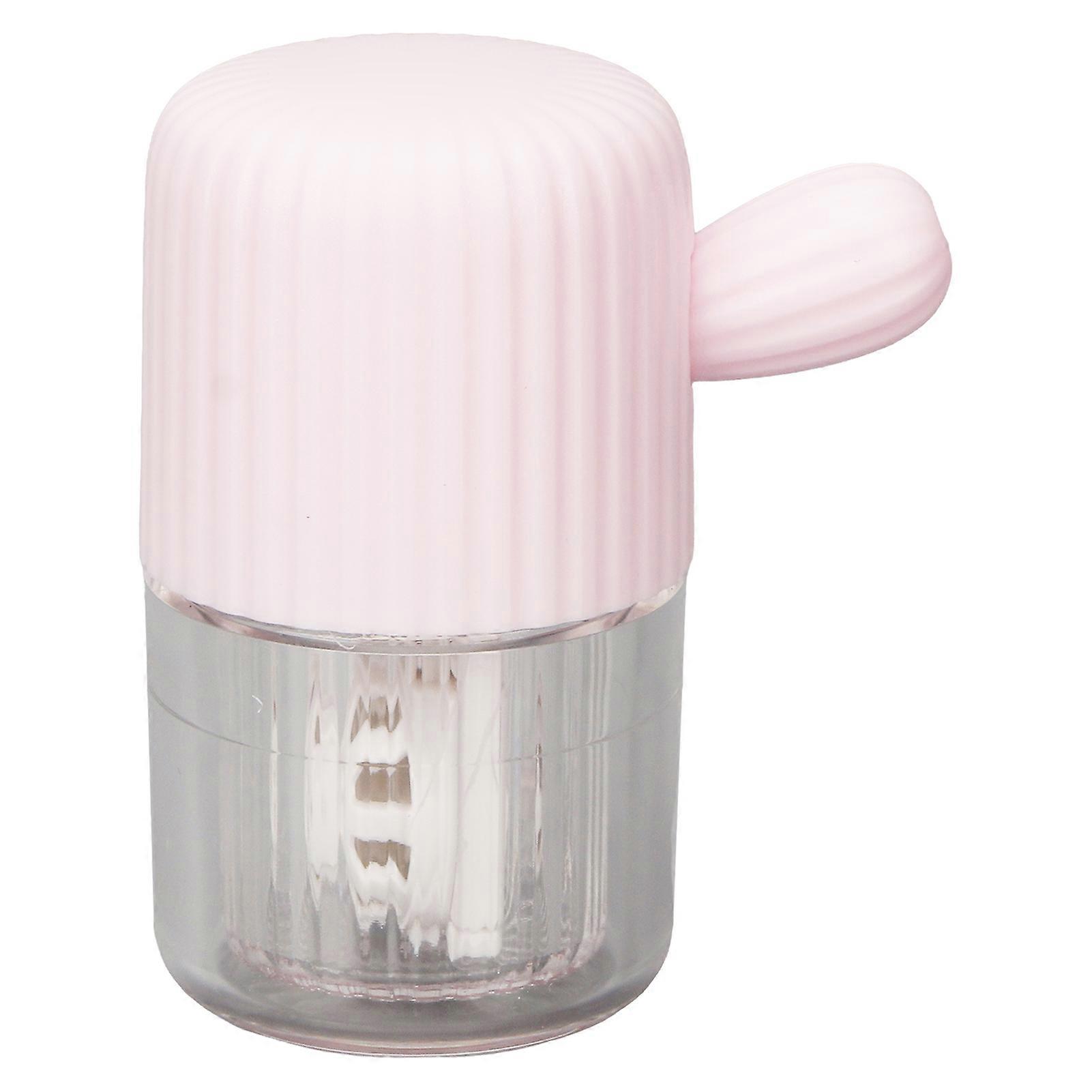 Mini Manual Contact Lens Cleaning Case for Pink ABS Portable Cleaning Storage Solution Box
