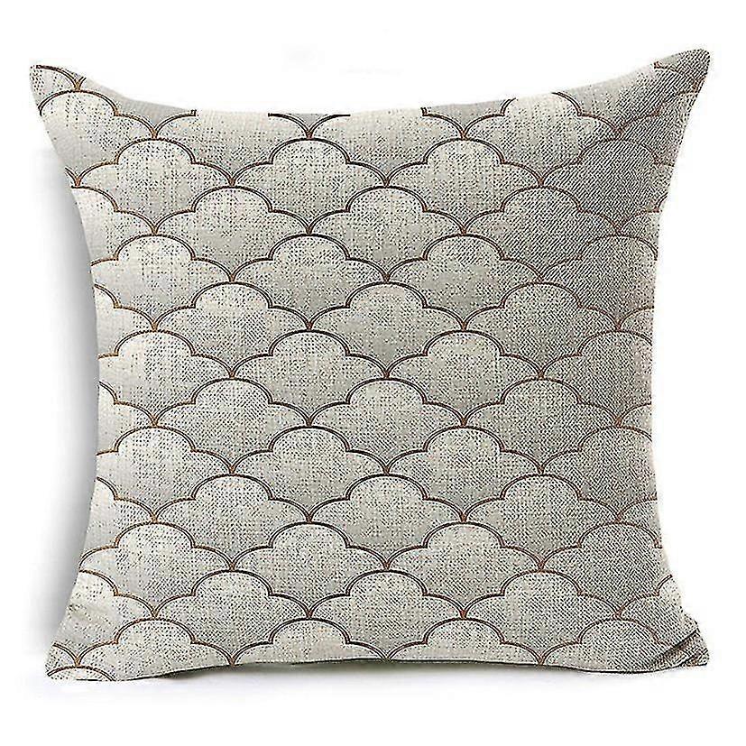 Gradient Texture Linen Cushion Cover Sofa Pillowcover Bedroom Pillowcase