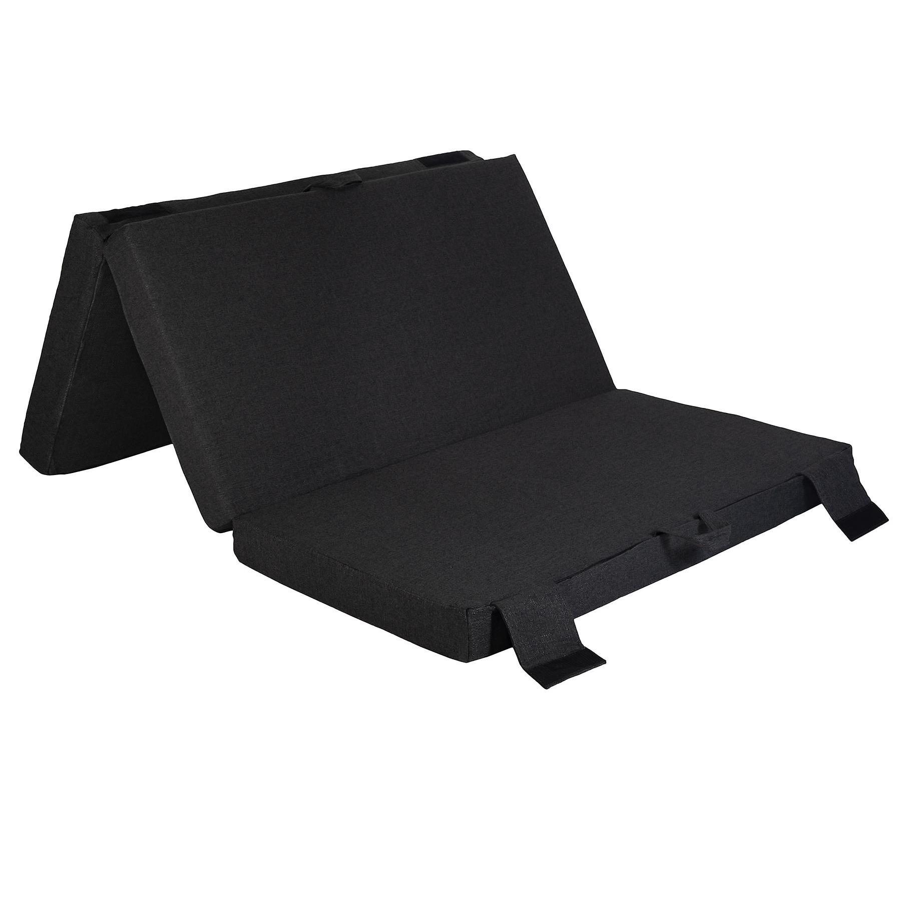 Charcoal Fold Out Guest Mattress Foam Bed Double Size Futon Z bed