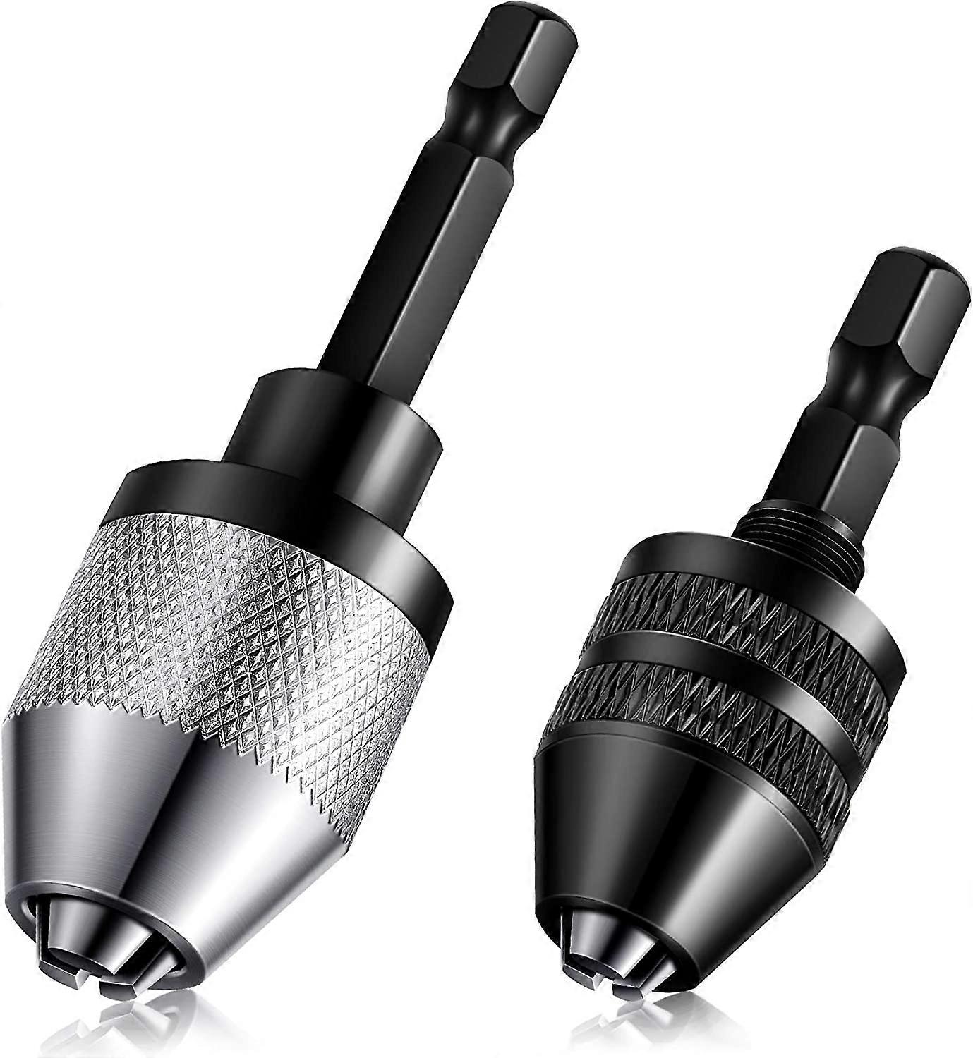 Keyless Drill Chuck Bit 1/4 Inch Hex Shank Keyless Drill Chuck Fast Change Converter Extension