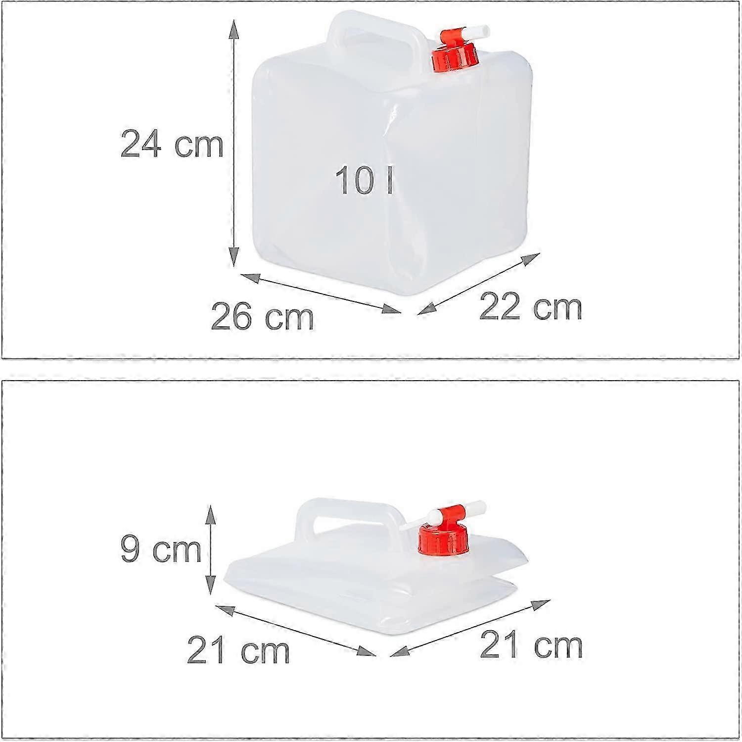 2-pack 10L Portable folding watercunk with crane-welngs
