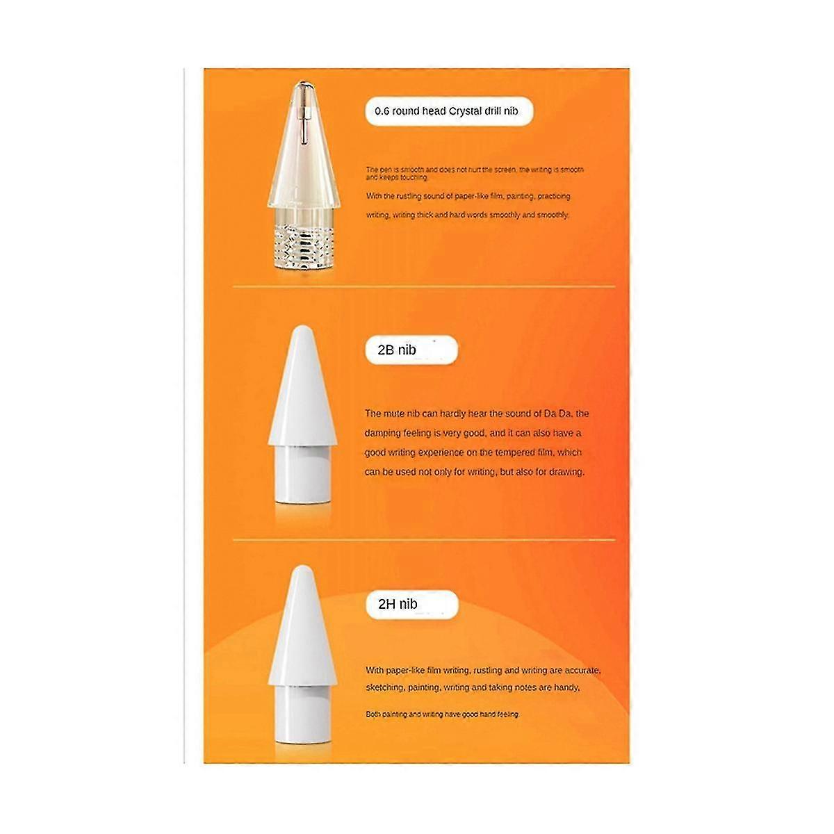 For Pencil 12 Pencil Tips Replacement Ipencil Nibs High Sensitivity Stylus 5 Pcsset Pen Tips Spar