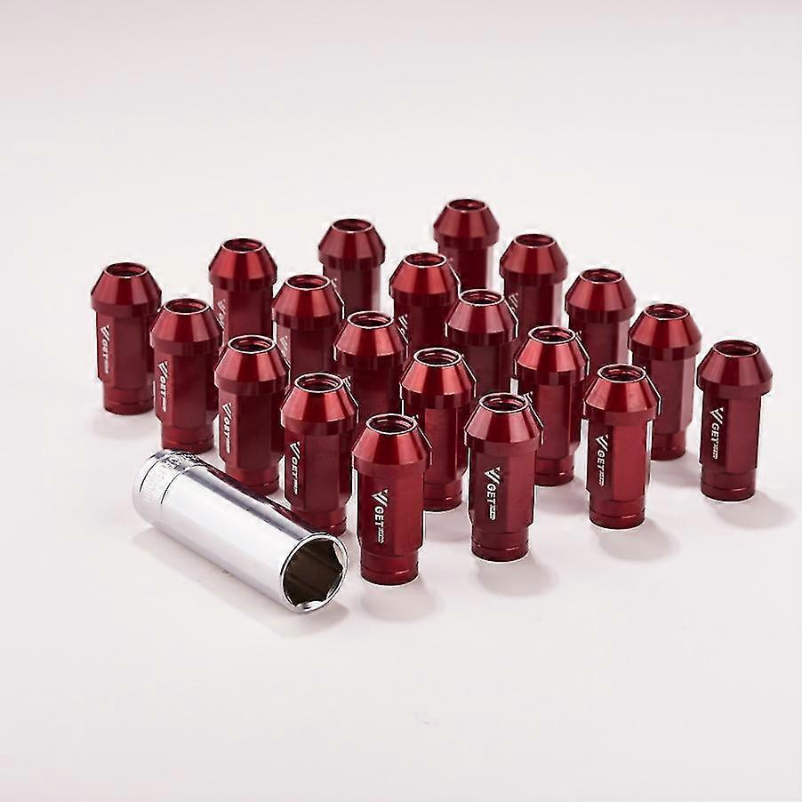 Car Modification 50Mm Blind Hole Screw 7075-T6 Forged Aluminum Alloy Hub Nut With Socket - M12*1.5 Orange Dontodent