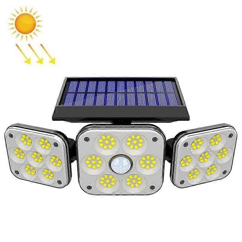 138 LED Solar 3-Head Rotatable Wall Lights 138 LED