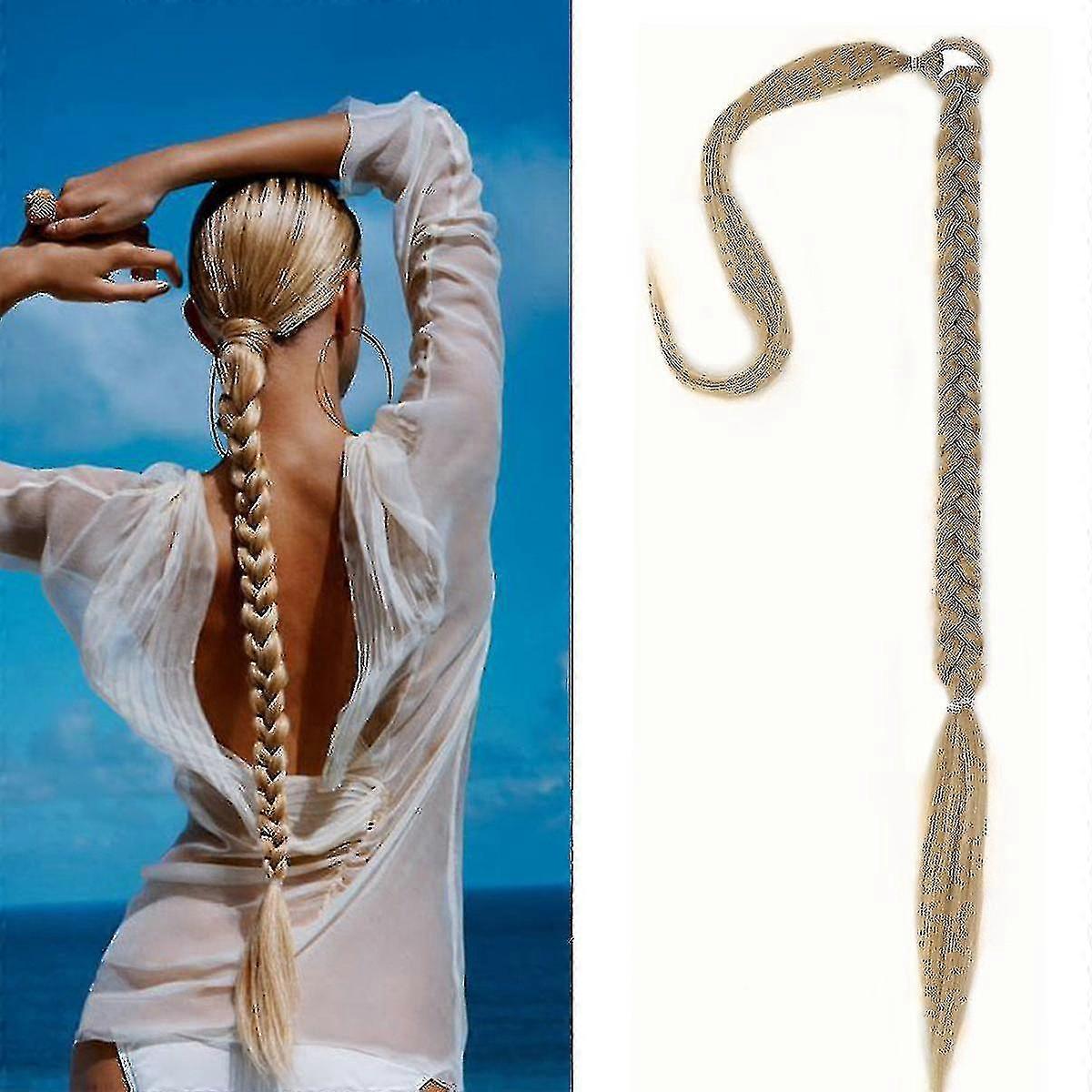 80cm Braided Ponytail, Long Braid Ponytail Extended