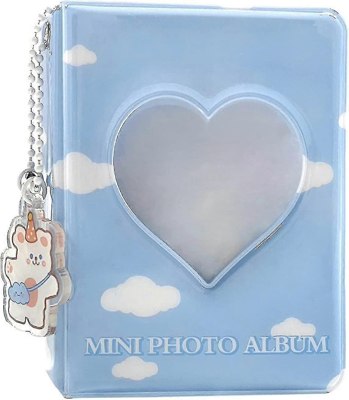 3 "Kpop حامل بطاقة الصور 3" ميني ألبوم الصور فراشة الحب القلب جوفاء 40 جيوب اسم بطاقة كتاب الصور المعجبين ألبوم مع قلادة