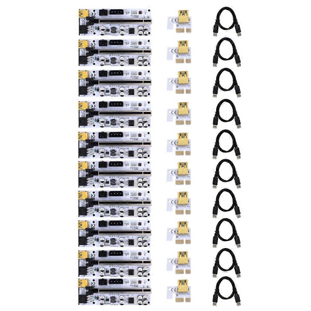 10PCS Riser 010 010X PCIE PCI Express X16 PCI E 1X 4X 8X 16X Riser for Video Card USB 3.0 Adapter f
