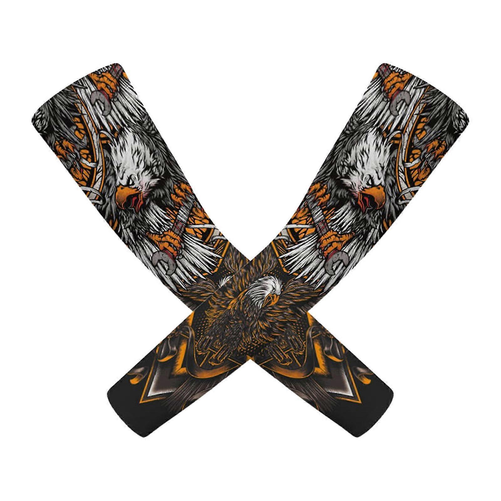 Ανδρικά μανίκια βραχίονα ψύξης μακριά κάλυμμα βραχίονα χωρίς δάχτυλα UV προστασία Sun Sports προσωρινά μανίκια βραχίονα