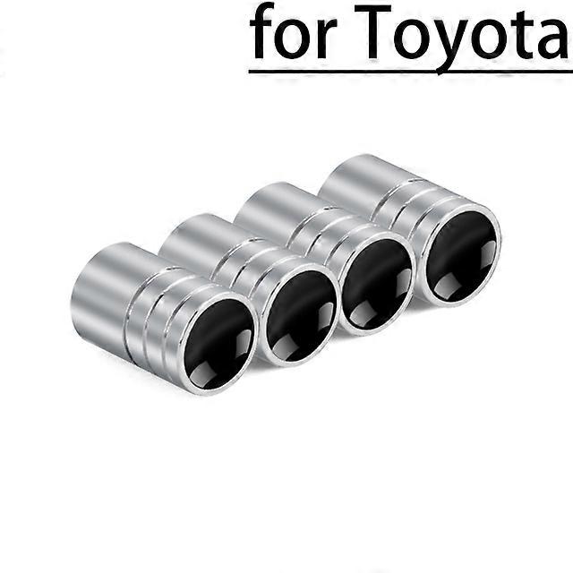 4pcs Metal Car Wheel Tire Valve Caps Decoration Accessories For Toyota C-HR RAV4 Yaris Camry Land Cruiser Avalon Mirai Prado shry