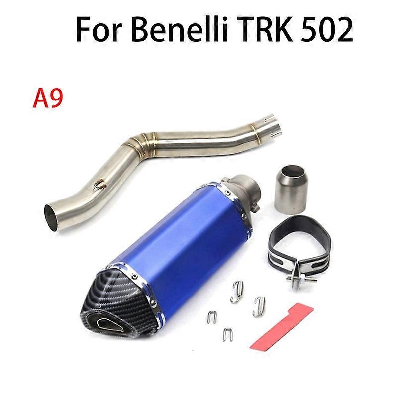 For Benelli TRK502 TRK 502 Modified System Motorcycle Exhaust Mid Pipe Connect Carbon Fiber Muffler DB Killer Escape Moto