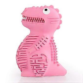 Durable Natural Rubber Dog Chew Toy For 5-60 Lbs Dogs - Fun Toy For Chewing, Chasing And Collecting Treats (crocodile, Pink)