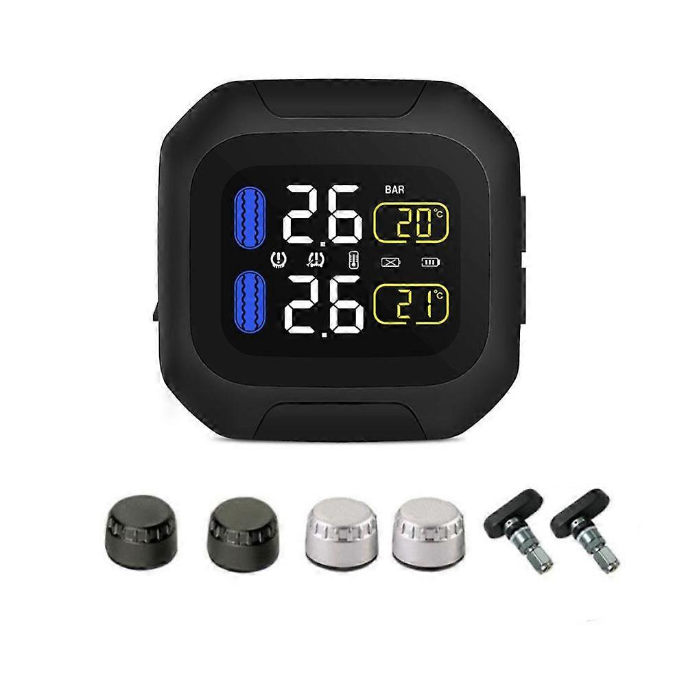 M3 Waterproof Motorcycle Real Time Vehicle Sensors Tire Pressure Monitoring SystemWireless LCD Display External s