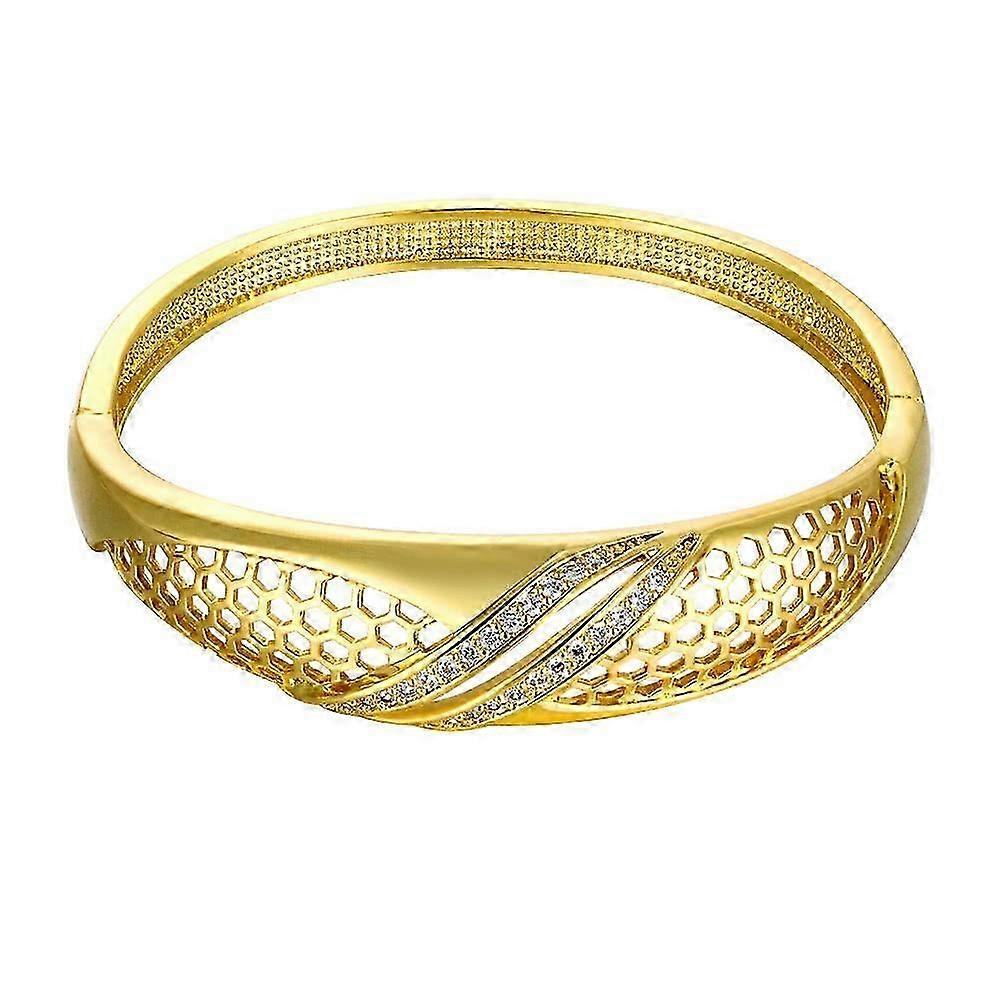 Hexagon Nets Golden Bracelet For Women