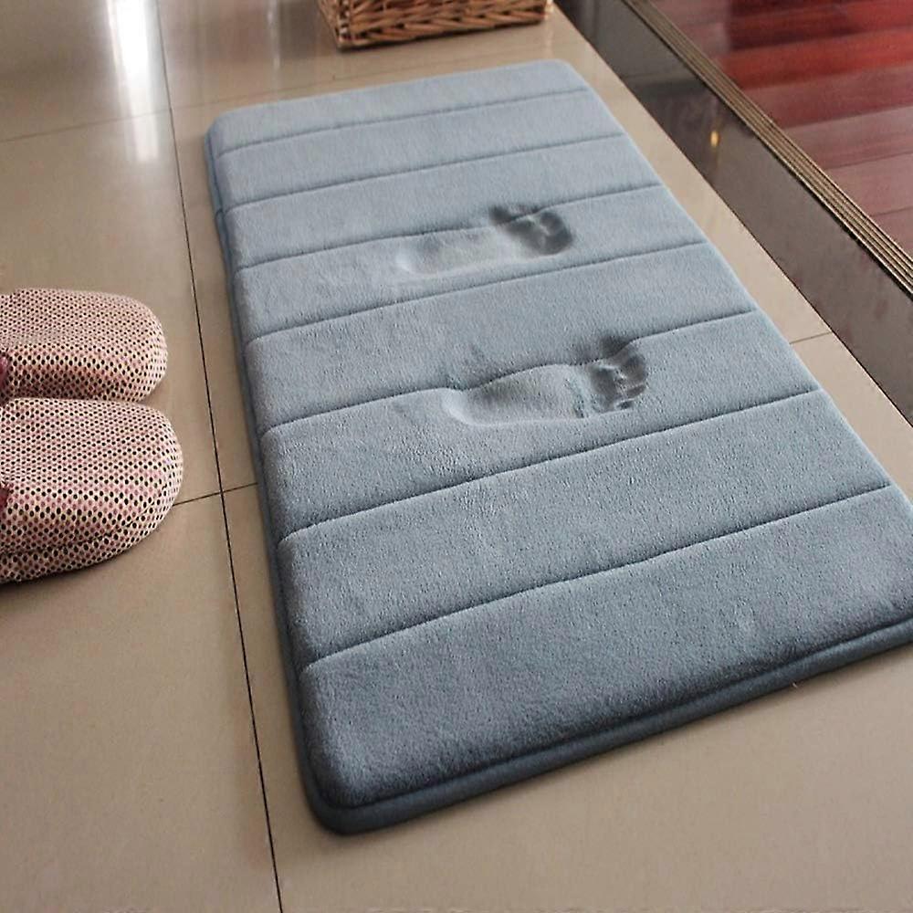 Bathroom Mat Non-Slip Memory Foam Bath Mat for Bathroom, Microfiber (Gray,40 x 60 cm)