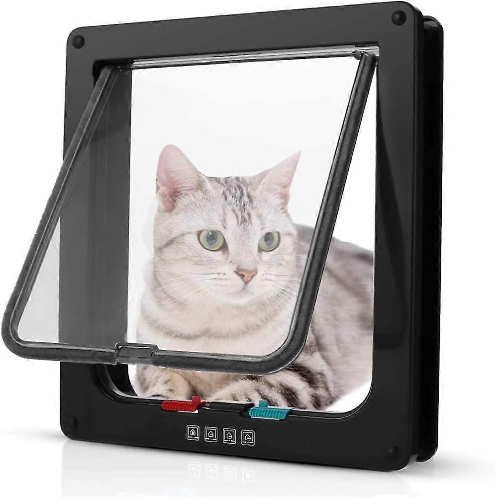 Cat Flap Dog Flaps Medium Pvc Door Small Cat Flap Cat Flaps For Wooden Doors Cat Accessories For Pets Smart Cat Flap Cat Door Gate Dog Door Flap black