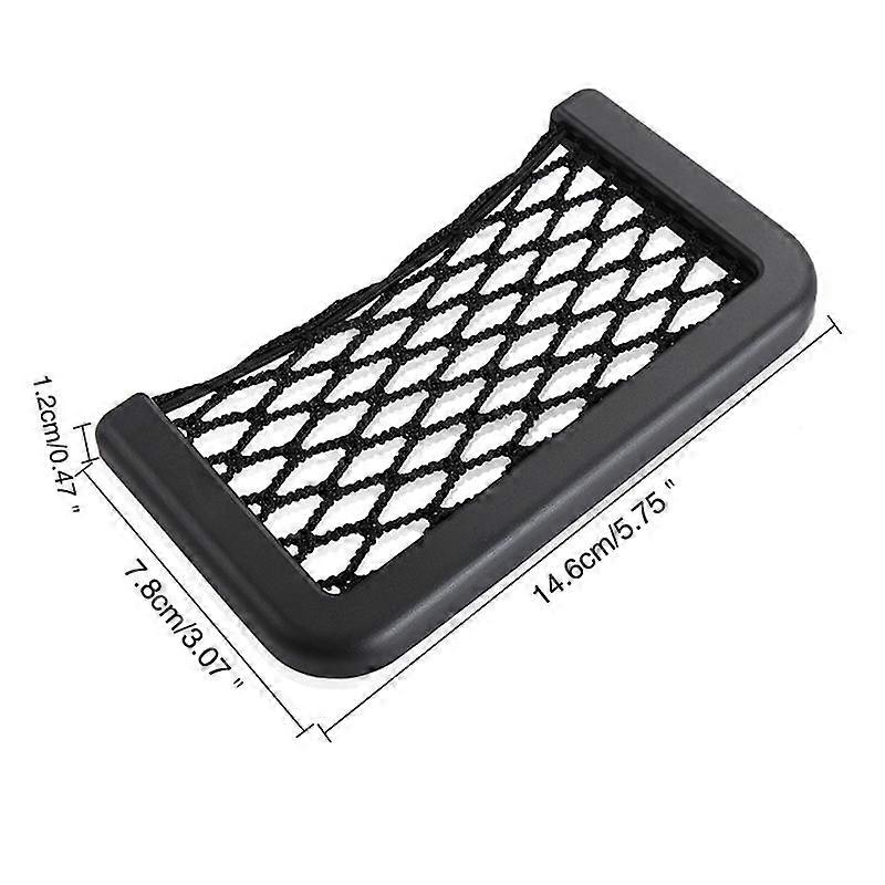 Universal Black Car Net Bag Phone Holder Storage Pocket Organizer Car Mesh Net Holder Pocket for wallet, keys, pens, and MORE
