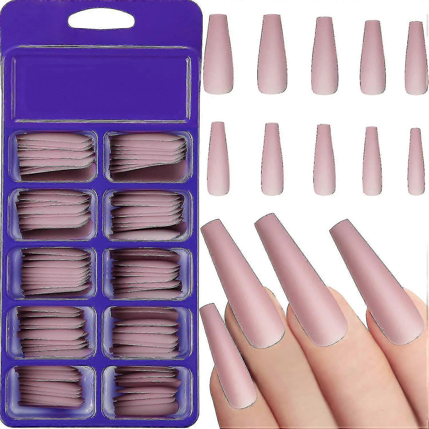 Nails Long False Nails Coffin Fake Nails Full Cover Length