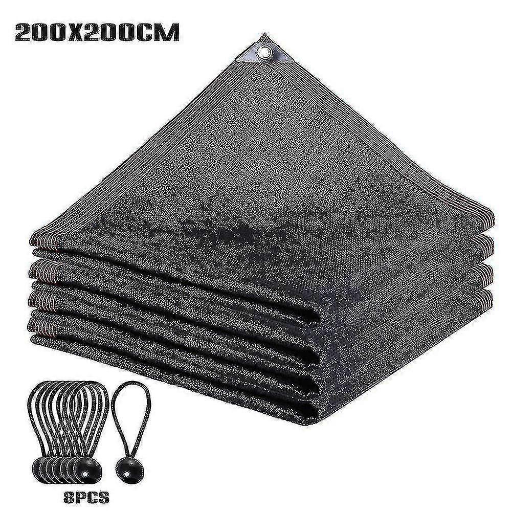 Shade Cloth Cover With Elastic Ties 90% Sunblock Uv Resistant Net 2*2m Jiujiuso