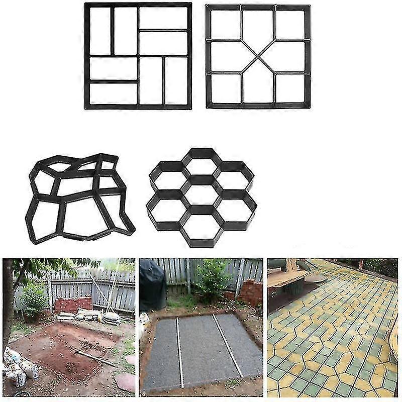 Garden Walk Pavement Mold Diy Paving Cement Brick Road Concrete Mold Path Maker Reusable Path Maker Mold