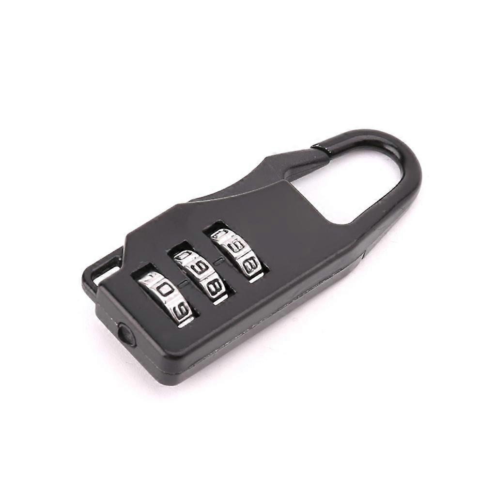 Zinc Alloy Three-wheel Mini Code Lock, Luggage Zipper Lock, for Cross Code Lock