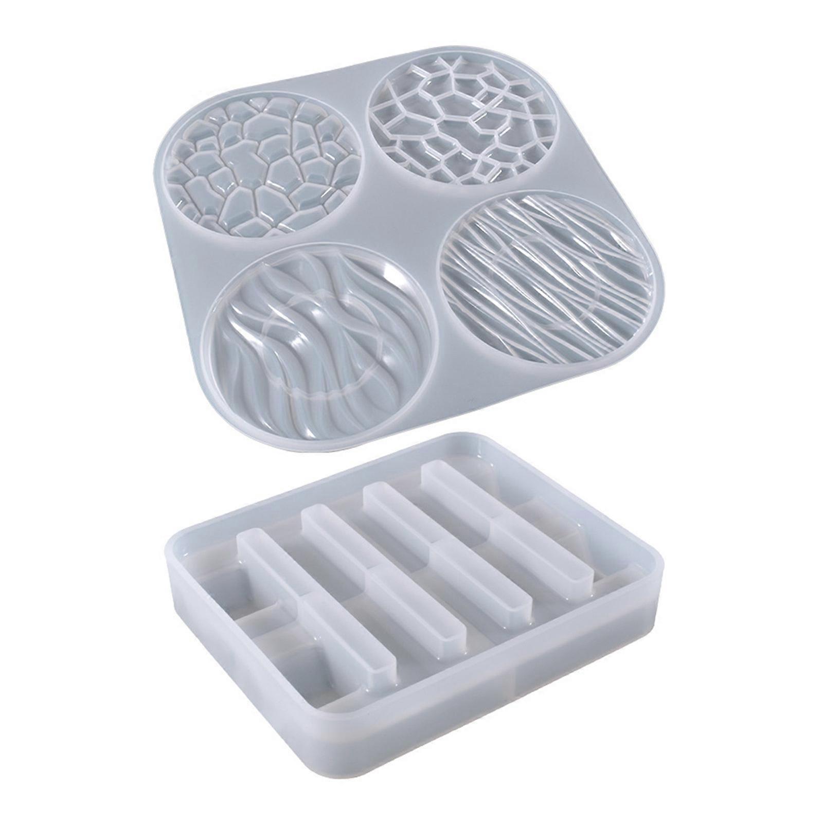Different Patterns Tea Tray Coaster Mold Making Coaster Resin Mold for Cup Mat