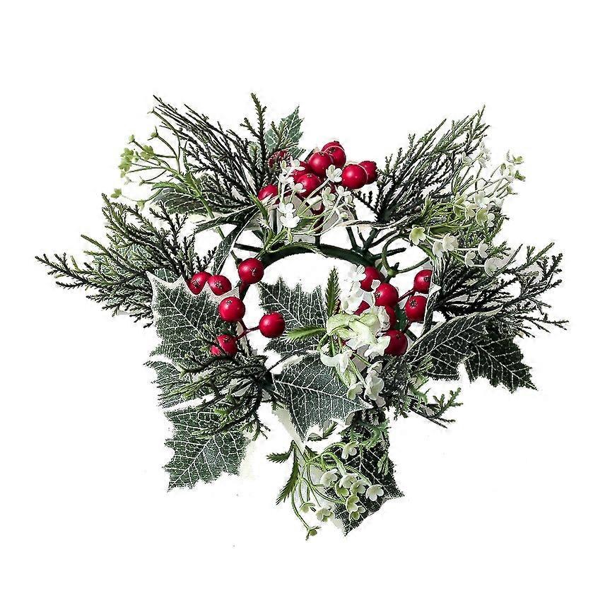 Candle Rings - Table Centerpiece Artificial Leaves for Wedding Easter Party Decor