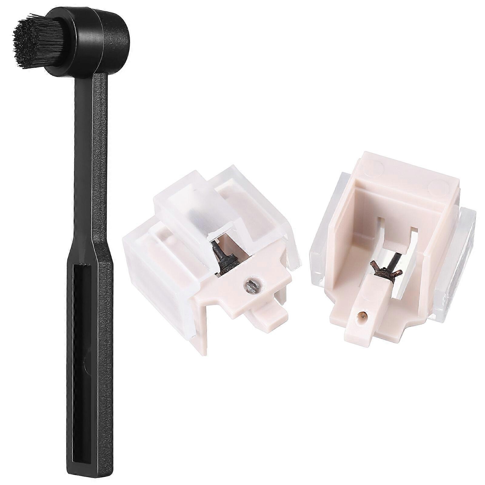 1 Set Record Player Needles Replacement Stylus Phonograph Needle with Cleaning Brush