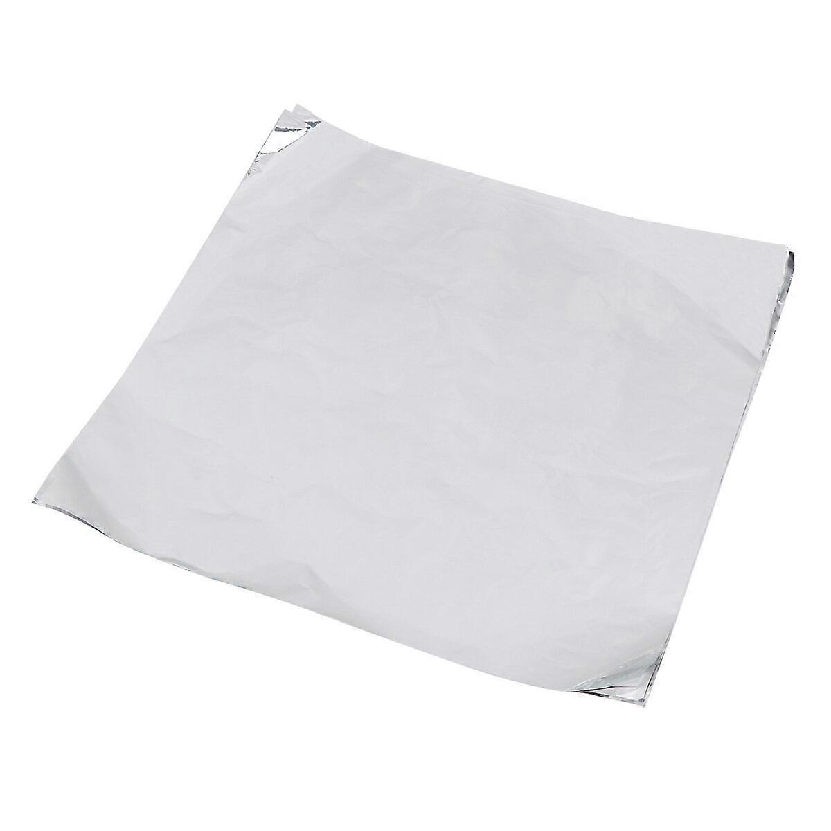 100pcs אריזת מזון רדידי אלומיניום עטיפת ממתק חתונה שוקולד תה אריזת נייר כסף לחנות ביתית כסף