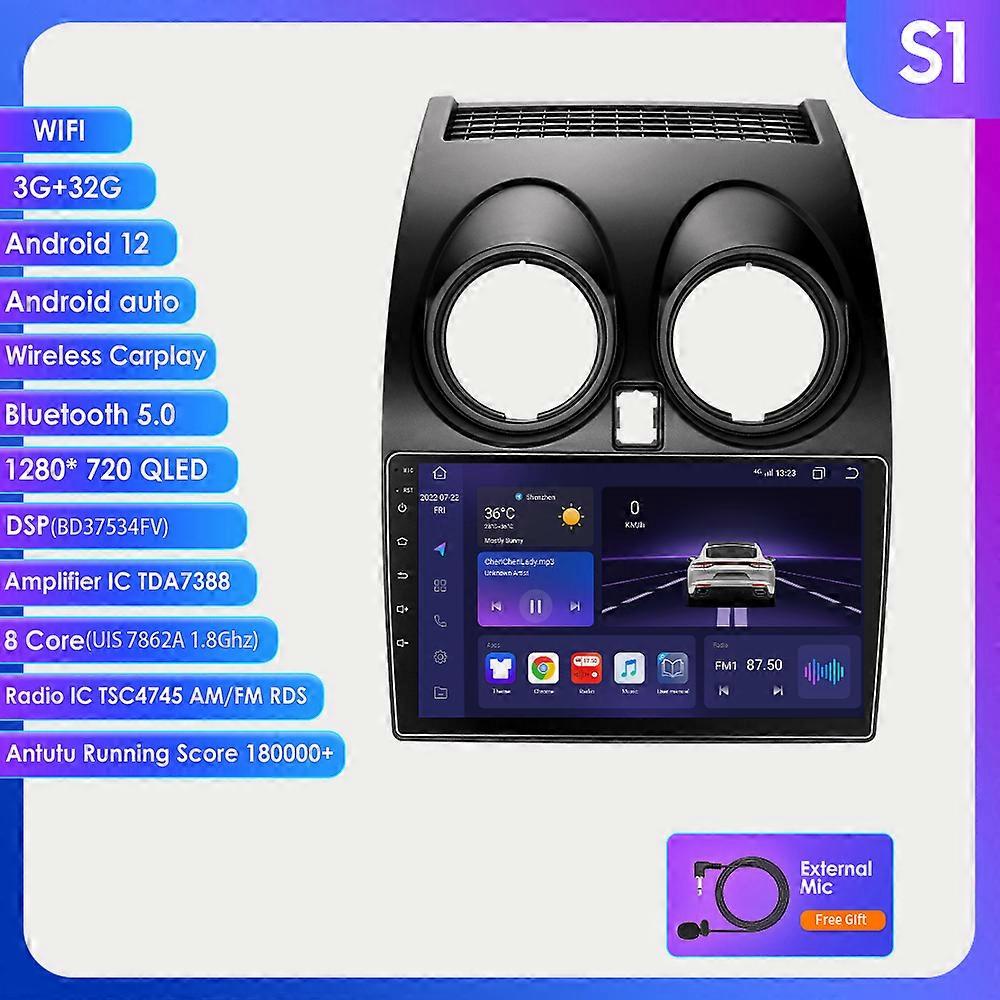 2din Android Autoradio multimediavideosoitin Nissan Qashqai 1 J10 2006-2013 auton stereokaiutin Autoradio Audio Navi GPS